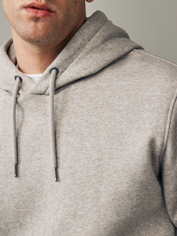 Neutral Regular Fit Rich Jersey Fabric Hoodie - Image 4 of 8