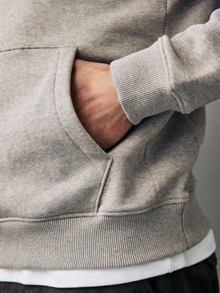 Neutral Regular Fit Rich Jersey Fabric Hoodie - Image 5 of 8