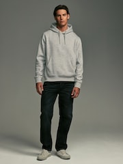 Grey Regular Fit Rich Jersey Fabric Hoodie - Image 2 of 8