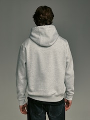 Grey Regular Fit Rich Jersey Fabric Hoodie - Image 3 of 8