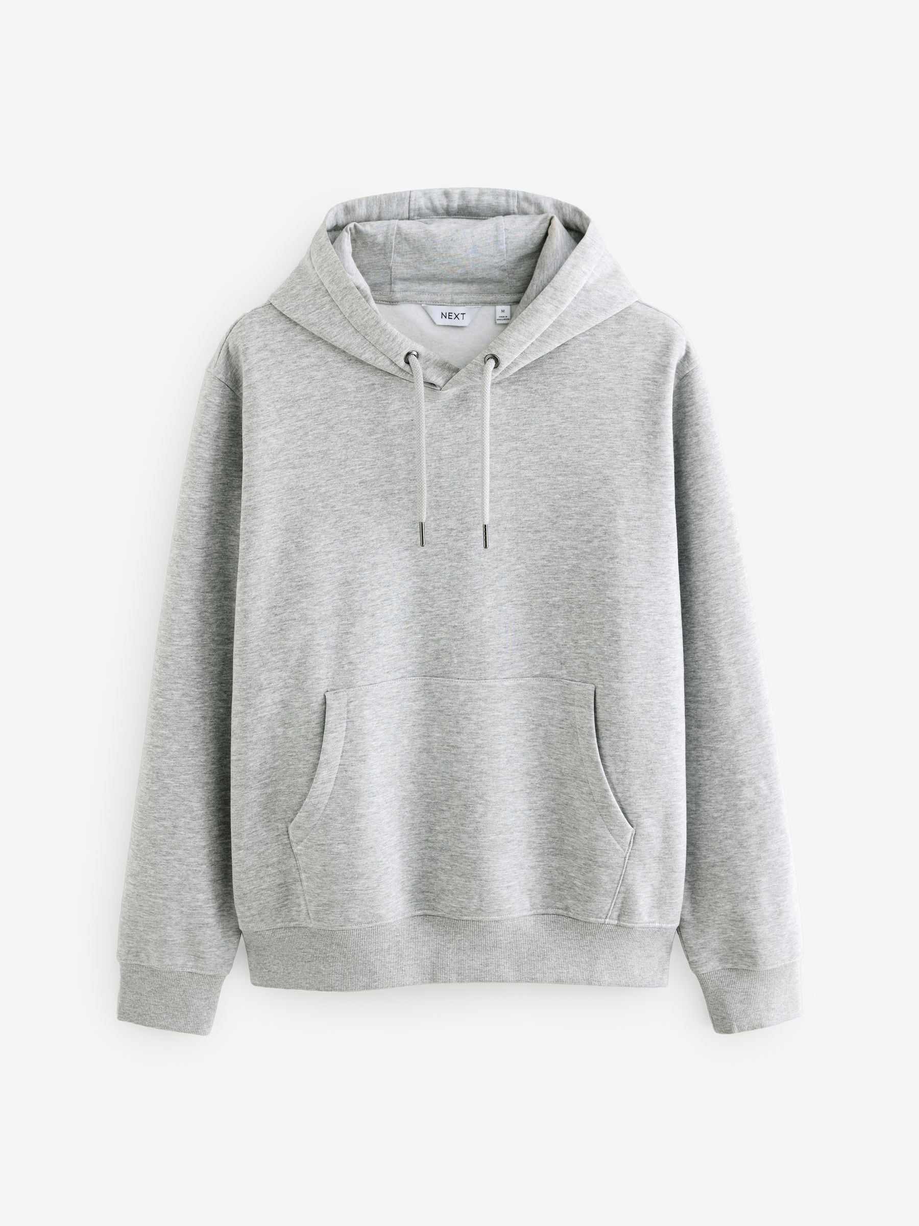 Buy Grey Regular Fit Cotton Rich Jersey Fabric Hoodie from Next Luxembourg
