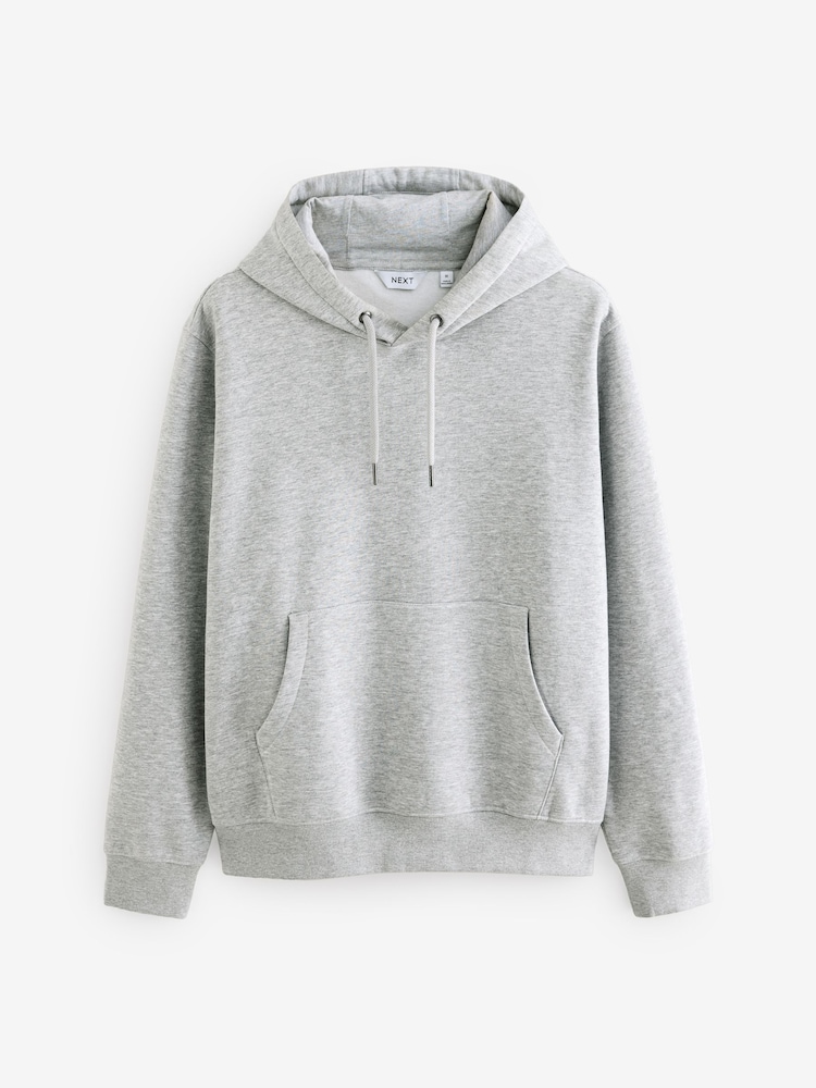 Grey Regular Fit Rich Jersey Fabric Hoodie - Image 6 of 8