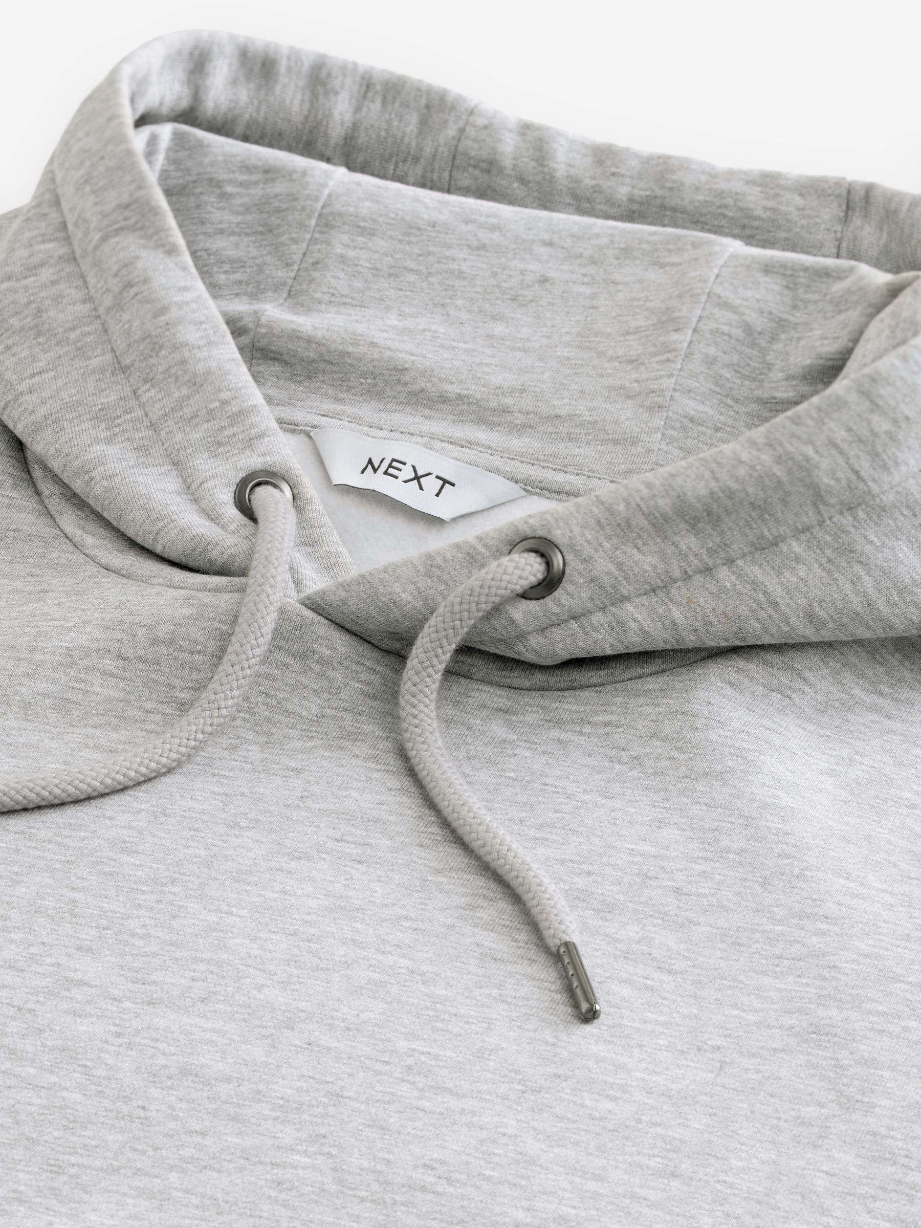 Buy Grey Regular Fit Cotton Rich Jersey Fabric Hoodie from Next Luxembourg