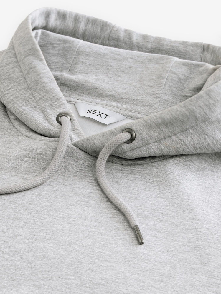 Grey Regular Fit Rich Jersey Fabric Hoodie - Image 7 of 8