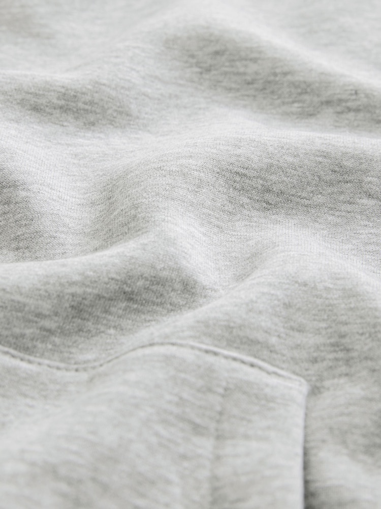 Grey Regular Fit Rich Jersey Fabric Hoodie - Image 8 of 8