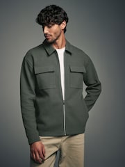 Green Zip-Up Shacket - Image 3 of 11