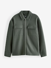 Green Zip-Up Shacket - Image 7 of 11