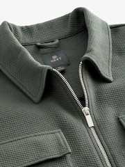 Green Zip-Up Shacket - Image 9 of 11