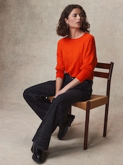 Orange Soft Touch Cosy Seam Crew Neck Jumper - Image 2 of 8