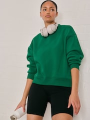 Bright Green Heavyweight Soft Touch Crew Neck Sweatshirt - Image 2 of 6