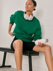 Bright Green Heavyweight Soft Touch Crew Neck Sweatshirt - Image 3 of 6