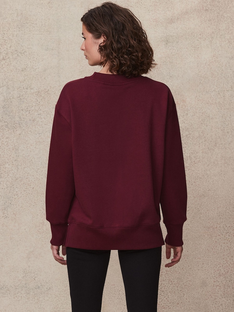 Bourgogne Berry Rouge - Sweat long décontracté Essentials - Image 3 of 5