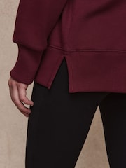 Burgundy Berry Red Relaxed Fit Essentials Longline Sweatshirt - Image 5 of 5