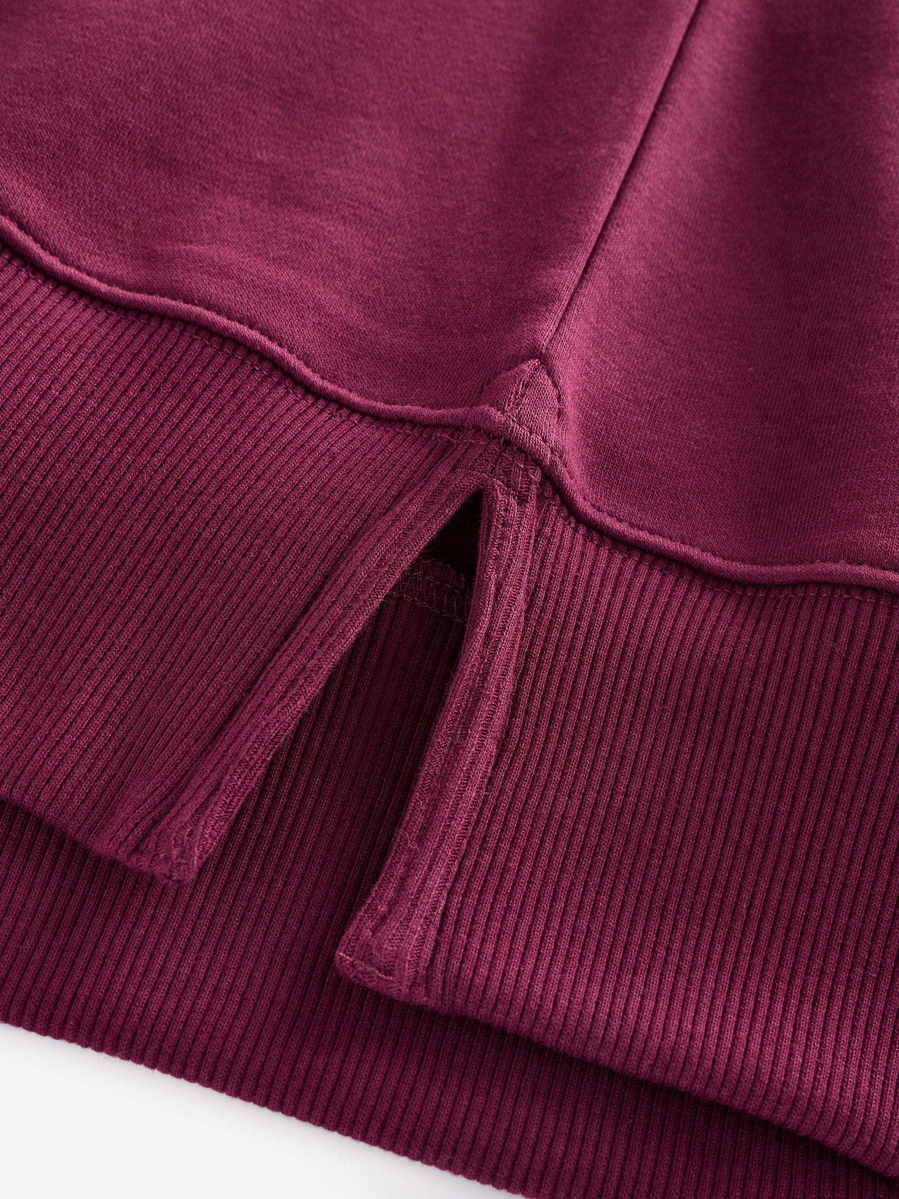 Buy Burgundy Berry Red Relaxed Fit Essentials Longline Sweatshirt