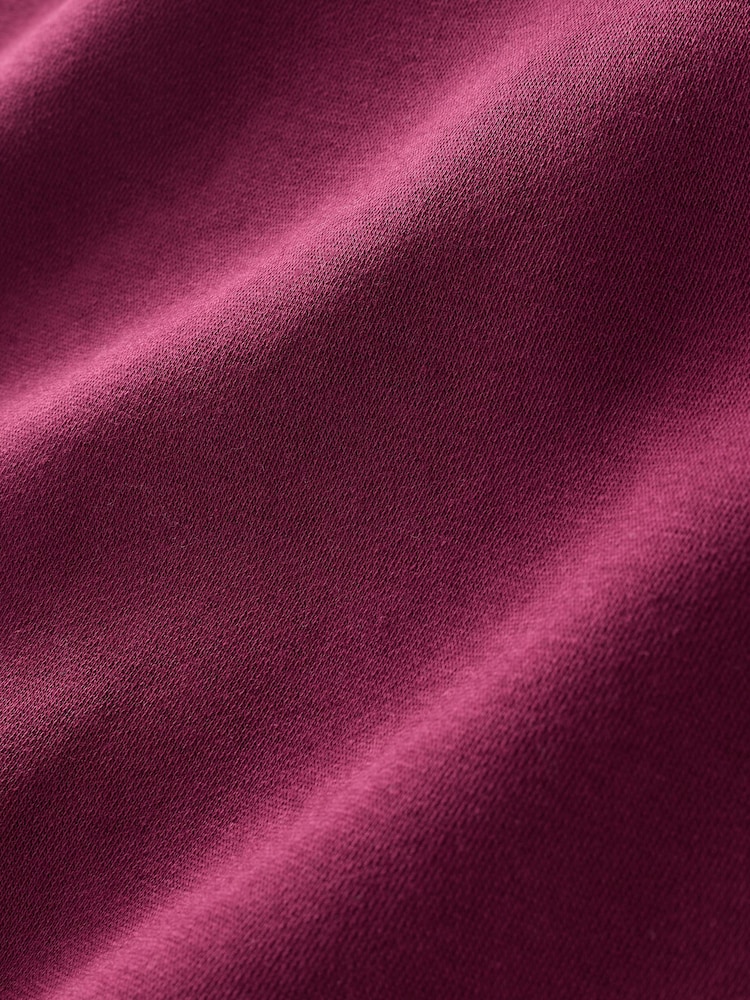 Burgundy Berry Red Relaxed Fit Essentials Longline Sweatshirt - Image 9 of 9