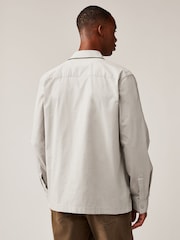 Grey Zip Through Shacket Overshirt - Image 2 of 7
