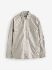 Grey Zip Through Shacket Overshirt - Image 5 of 7
