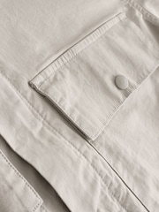 Grey Zip Through Shacket Overshirt - Image 7 of 7