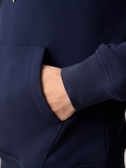 Navy Blå - Vanlig passform Rich Jersey Fabric Huvtröja - Bild 7 av 10