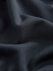 Navy Blå - Vanlig passform Rich Jersey Fabric Huvtröja - Bild 9 av 10