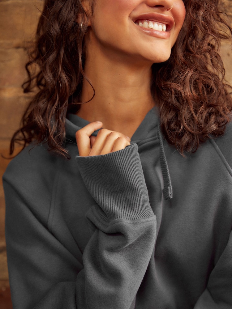 Slate Grey Active Longline Overhead Hoodie - Image 3 of 5