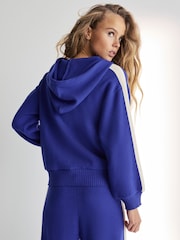 Cobalt Blue Compact Cosy Track Zip Through Sweat Jacket - Image 5 of 8