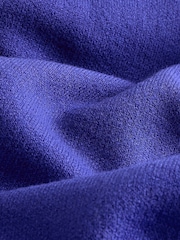 Cobalt Blue Compact Cosy Track Zip Through Sweat Jacket - Image 8 of 8