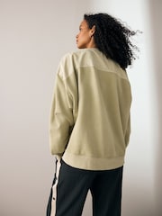 SALBEIGRÜN - Sweatshirt mit Rundhalsausschnitt 100% Baumwolle - Bild 6 von 11