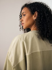 SALBEIGRÜN - Sweatshirt mit Rundhalsausschnitt 100% Baumwolle - Bild 7 von 11