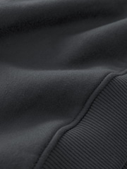 Grey Charcoal Relaxed Fit Quarter Zip Wellness Slogan Graphic Sweatshirt - Image 5 of 5