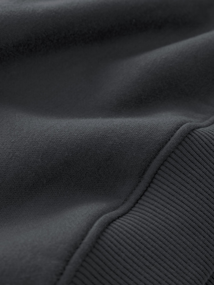 Grey Charcoal Relaxed Fit Quarter Zip Wellness Slogan Graphic Sweatshirt - Image 5 of 5