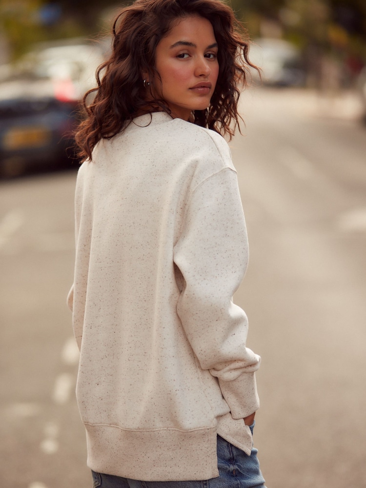 Farine d’avoine naturelle - Sweat long décontracté Essentials - Image 3 of 6