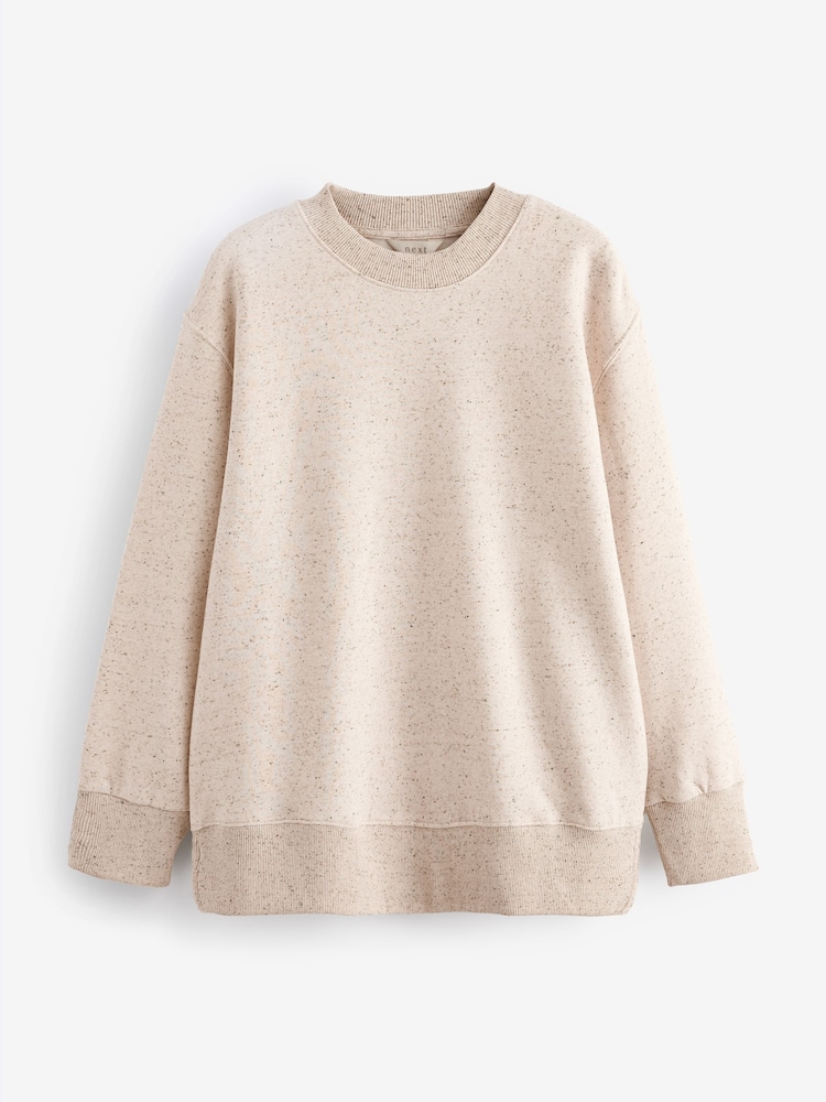 Farine d’avoine naturelle - Sweat long décontracté Essentials - Image 5 of 6