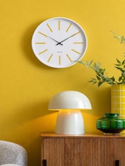 Karlsson Citrine Yellow White Arruga Retro Wall Clock - Image 1 of 5