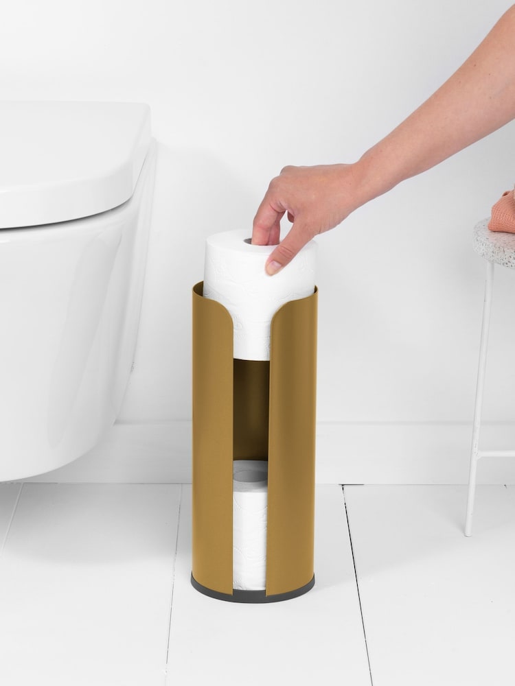 Brabantia Warm Gold ReNew Toilet Roll Dispenser - Image 6 of 6 Brabantia Warm Gold ReNew Toilet Roll Dispenser - Image 6 of 6