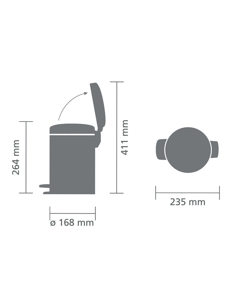 Brabantia Soft Grey NewIcon Pedal Bin - Image 6 of 6 Brabantia Soft Grey NewIcon Pedal Bin - Image 6 of 6