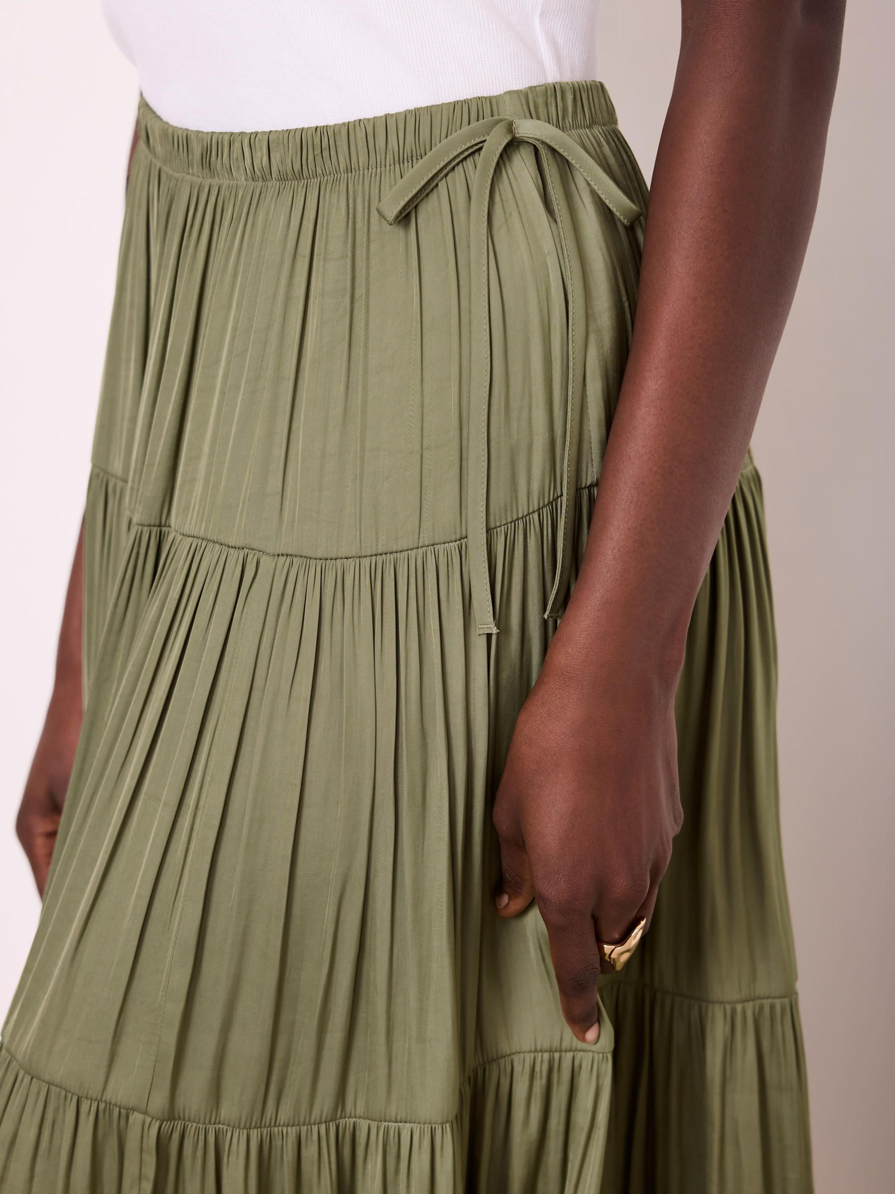 Buy Mint Velvet Green Satin Midi Skirt from Next USA