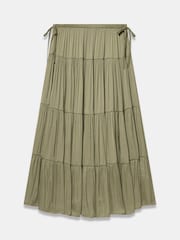 Mint Velvet Green Satin Midi Skirt - Image 7 of 8