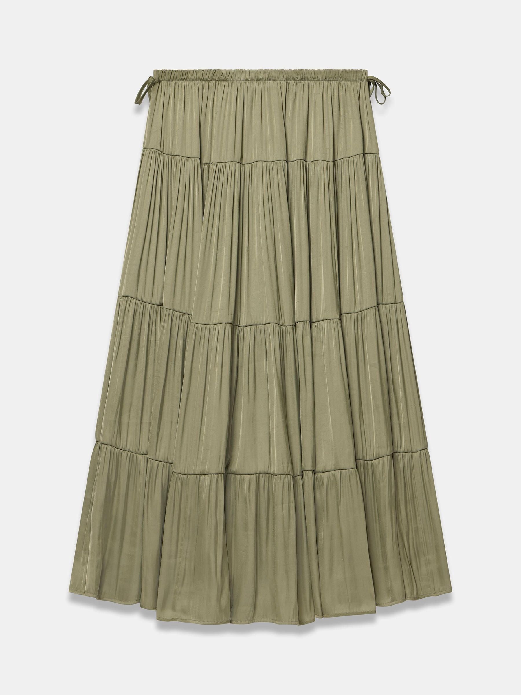 Buy Mint Velvet Green Satin Midi Skirt from Next USA
