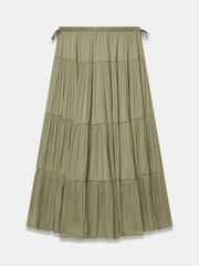 Mint Velvet Green Satin Midi Skirt - Image 8 of 8