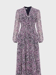 Hobbs Blue Petite Petite Aurora Dress - Image 4 of 4