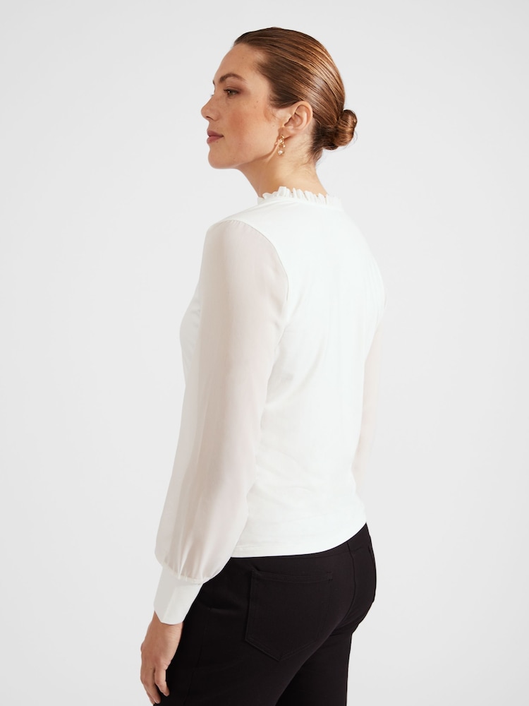 Hobbs Cream Louisa Top - Image 2 of 4 Hobbs Cream Louisa Top - Image 2 of 4