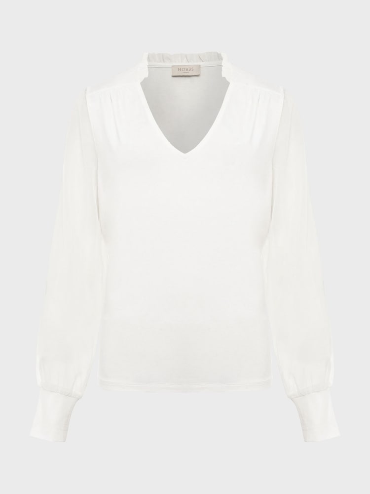 Hobbs Cream Louisa Top - Image 4 of 4 Hobbs Cream Louisa Top - Image 4 of 4