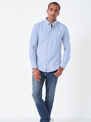 Crew Clothing Blue Slim Fit 100% Cotton Oxford Shirt - Image 2 of 5