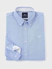 Crew Clothing Blue Slim Fit 100% Cotton Oxford Shirt - Image 5 of 5