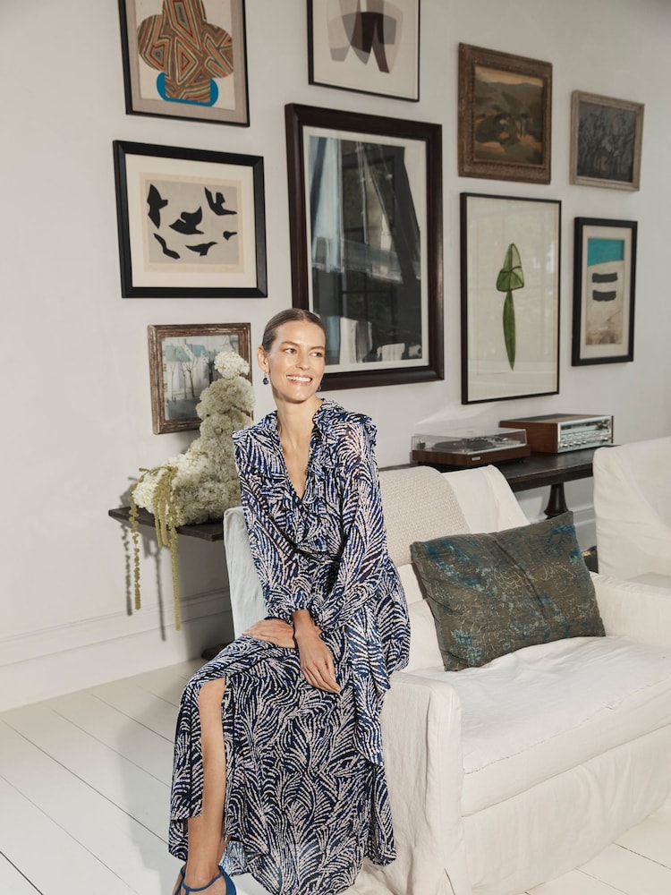 Hobbs Blue Rosana Dress - Image 1 of 5 Hobbs Blue Rosana Dress - Image 1 of 5