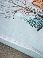 Grey 100% Cotton Santa Scene Christmas Cushion - Image 2 of 5