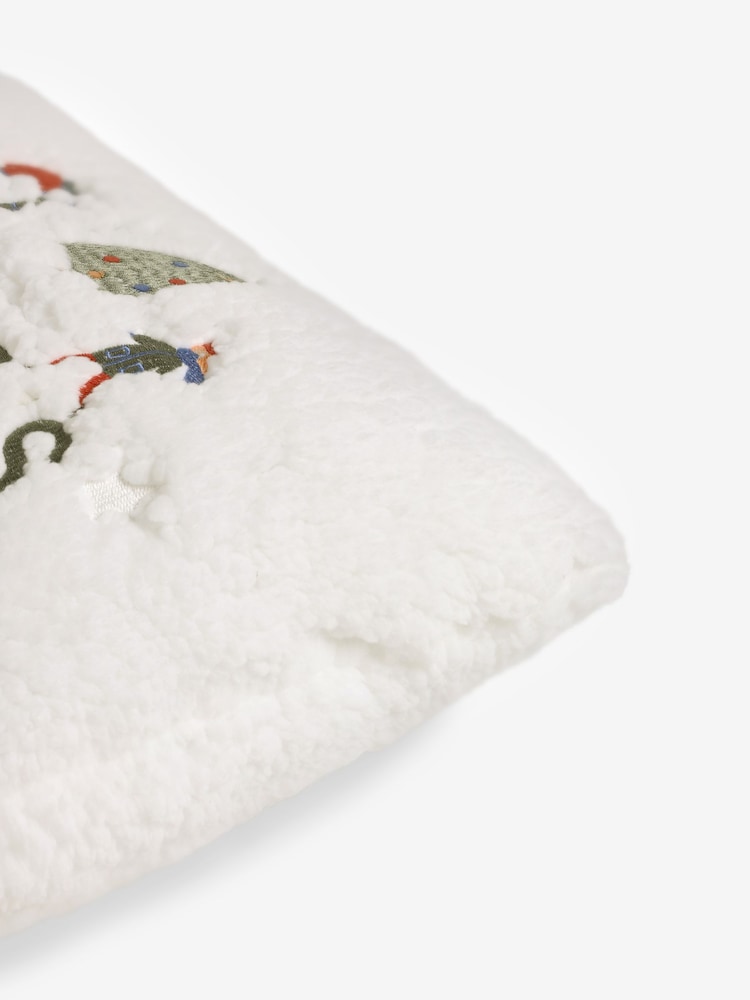 Natural Borg Christmas Embroidered Cushion - Image 5 of 5 Natural Borg Christmas Embroidered Cushion - Image 5 of 5