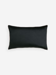 Black 40 x 59cm Matte Velvet Contrast Pipe Cushion - Image 4 of 6
