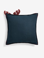Navy Blue Christmas Cockapoo Cushion - Image 4 of 5